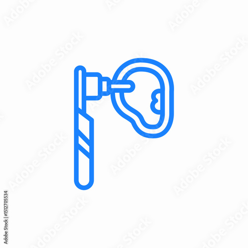 otoscope ear tool icon sign vector
