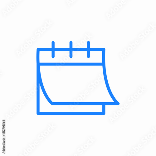 paper calendar leaves icon sign vector