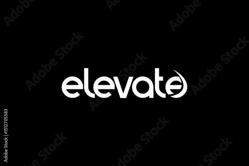 Elevate Modern Text logo design inspiration.
