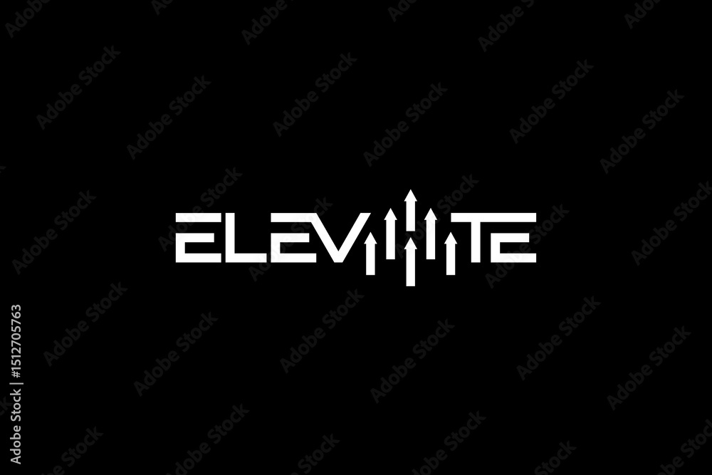 Fototapeta premium Elevate Modern Text logo design inspiration.