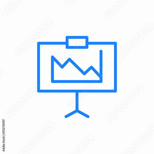 presentation chart board icon sign vector