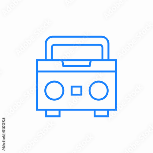 radio audio music icon sign vector