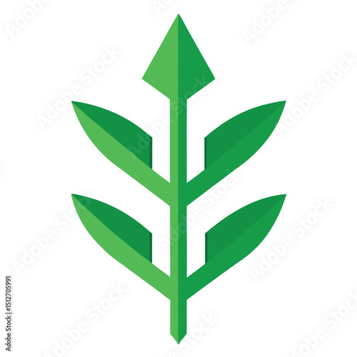 Arrows forming a leaf colorful vector on white background  
Eco leaf made of arrows sustainable concept vector design  
