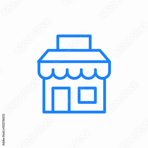 small shop building icon sign vector
