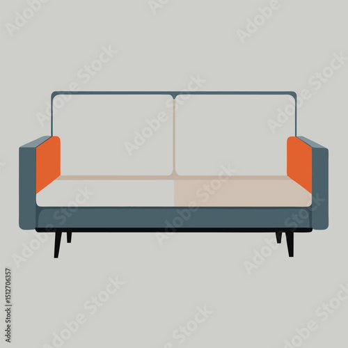 Modern minimalist sofa sleek lines neutral tones colorful vector  
Minimalist modern sofa design vector with sleek lines and neutral colors  
