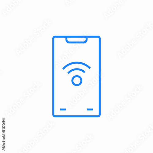 smartphone wireless network icon sign vector