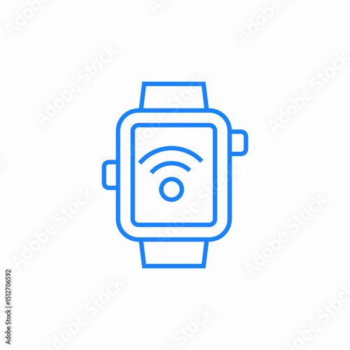 smartwatch wireless connection icon sign vector