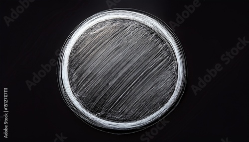 grungy round scribble circle