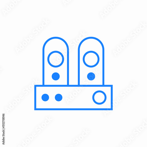 wireless speaker system icon sign vector