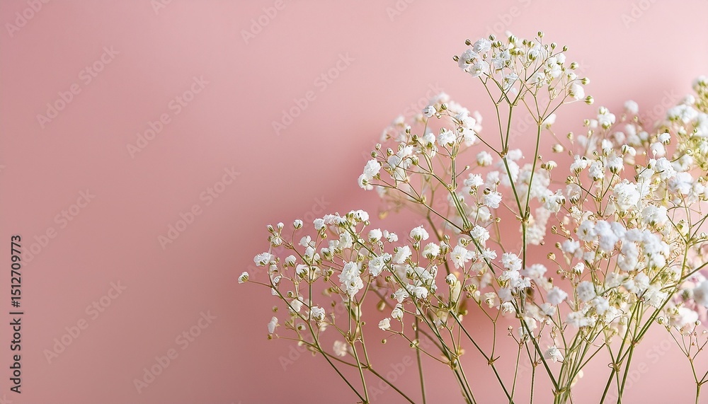 Obraz premium gypsophila flowers in the pastel background