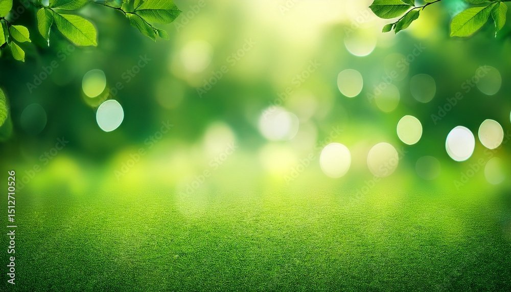 Obraz premium green bokeh nature background