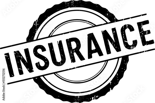 Insurance rubber stamp with grunge effect - vector illustration

