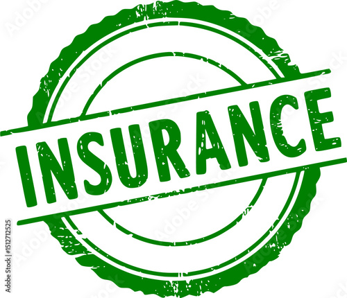 Insurance rubber stamp with grunge effect - vector illustration
