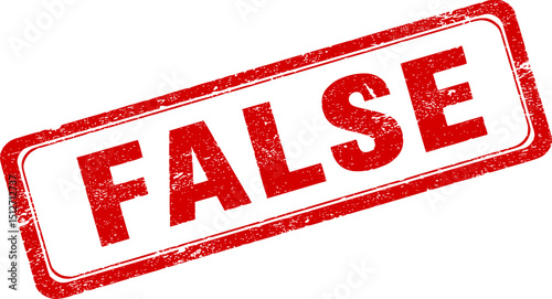 False- red rubber stamp with grunge effect - vector illustration
