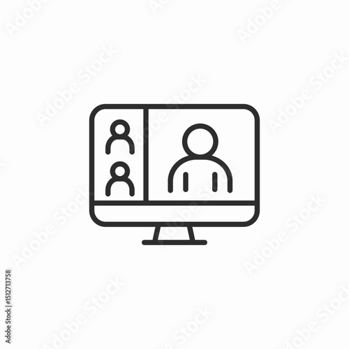 online meeting icon sign vector