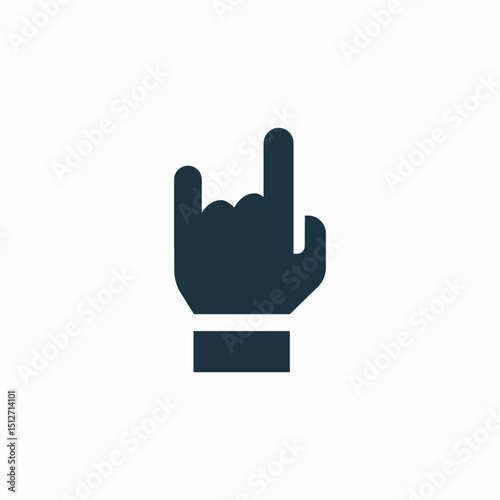 rock n roll gesture icon sign vector
