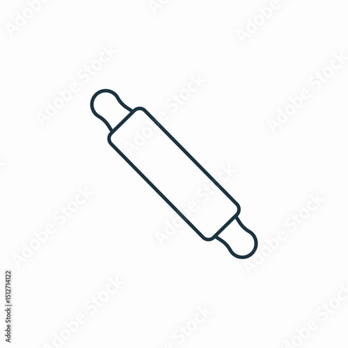 rolling pin icon sign vector