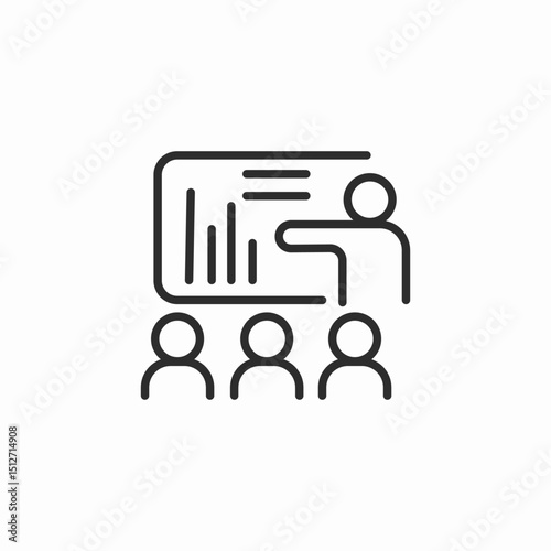 training presentation icon sign vector