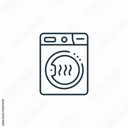 washing machine thumble dry icon sign vector