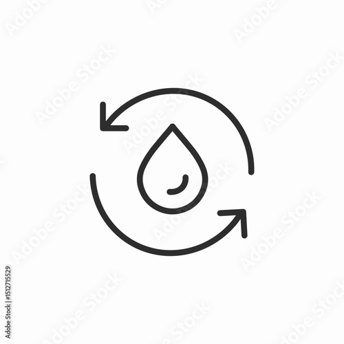 water cycle icon sign vector