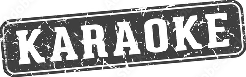 karaoke rectangular sign. karaoke stamp