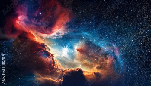 fantastic stars nebula on a background of outer space
