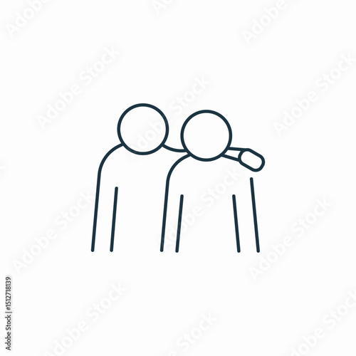 brotherhood friendship icon sign vector
