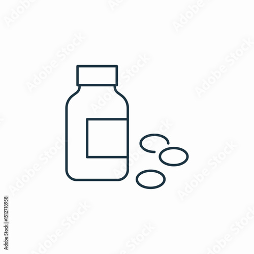 drug bottle icon sign vector