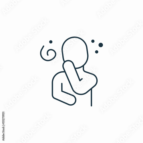 fatigue nausea icon sign vector