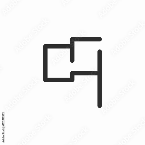 flag folded icon sign vector