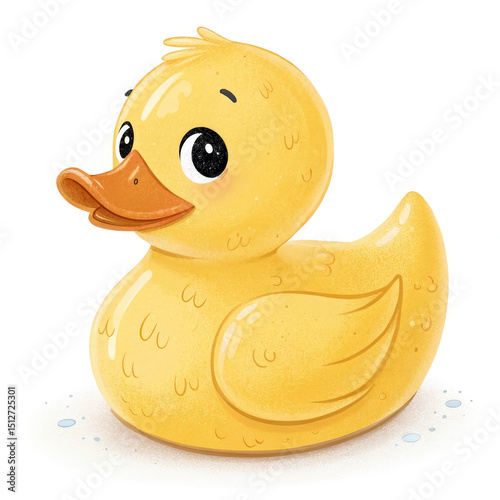 yellow duck isolated on white