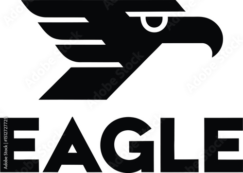 Powerful Eagle Logo Design Bold, Minimalist, and Symbolic Vector Graphic