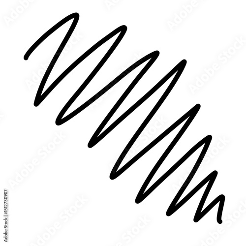 Hand drawn black calligraphy swoosh isolated on transparent background. Small ink.