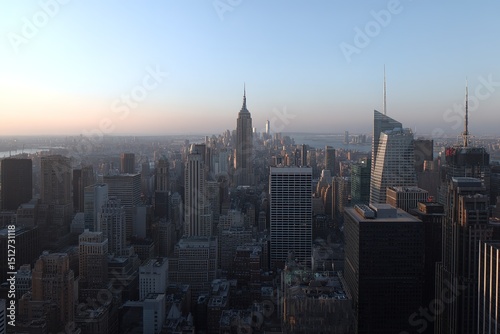 New York City Skyline At Sunset