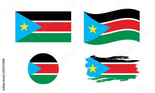 South Sudan flag in different forms Free Download South Sudan flag in different forms - GFXLoad
