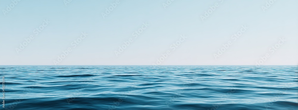 Obraz premium Vast Ocean Horizon At Sunrise