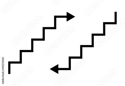 up and down ladder and arrow