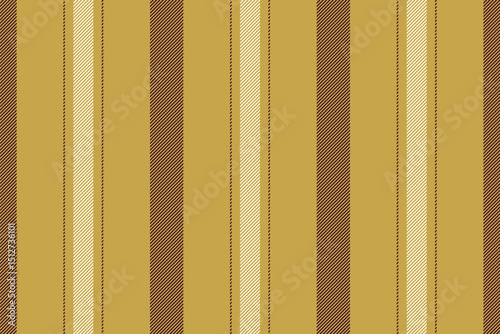 Ttripe fabric lines pattern, calm textile vertical vector. Ting seamless texture stripe background in amber and dark colors.