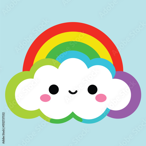 rainbow with clouds