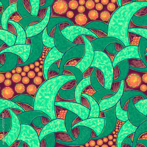 Psychedelic Orange Grove Fantasy