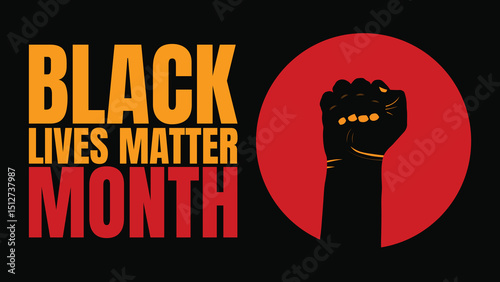Justice, Equality, Action, Celebrating Black Lives Matter Month design templet