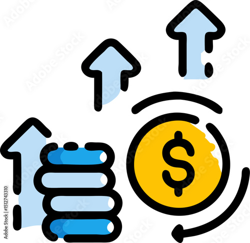 Growing money investment finance savings growth success