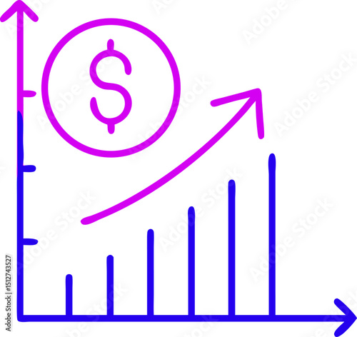 Growing money financial success investment growth chart