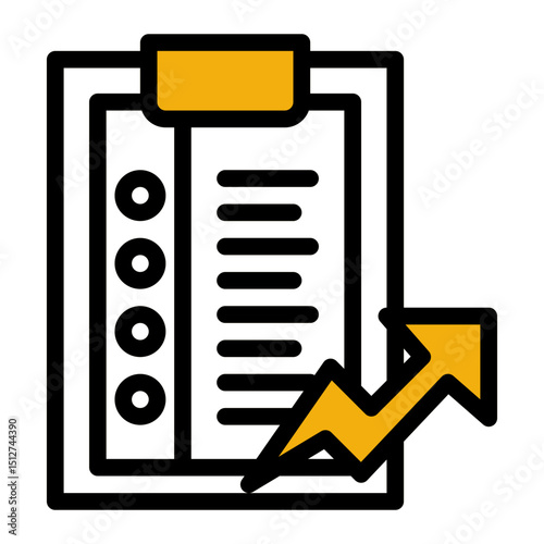Icon for strategic planning, lists, and decision-making. (Color Lineal Style)