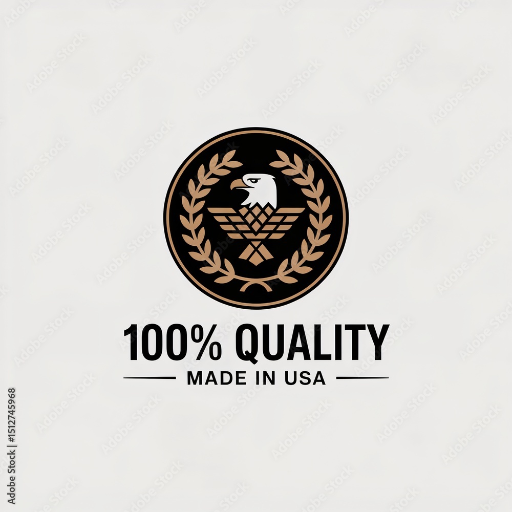 Fototapeta premium USA Quality Logo Stamp Button