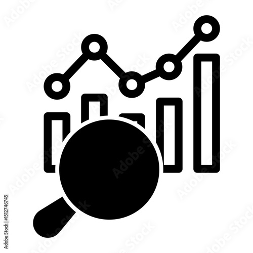 Icon for data analytics and insights. Perfect for statistical analysis. (Mixed Style)
