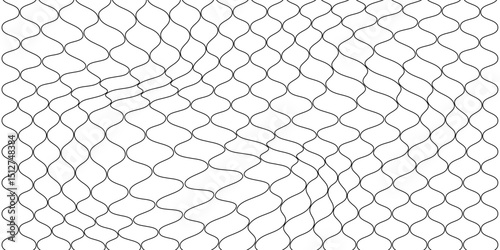 Curved net pattern. Seamless design for sportswear or equipment like soccer goals, volleyball nets. eps 10