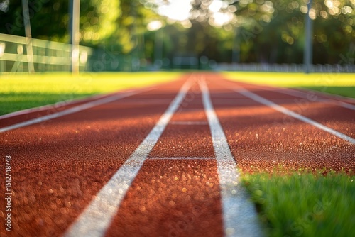 College Running Track Perspective