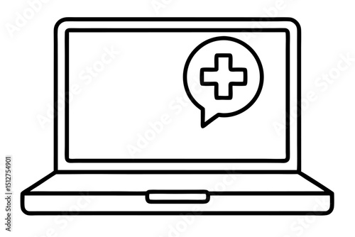 Online healthcare medical laptop computer technology
