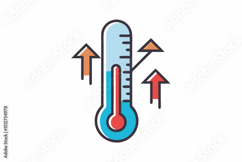 Rising temperatures global warming climate change heat increase